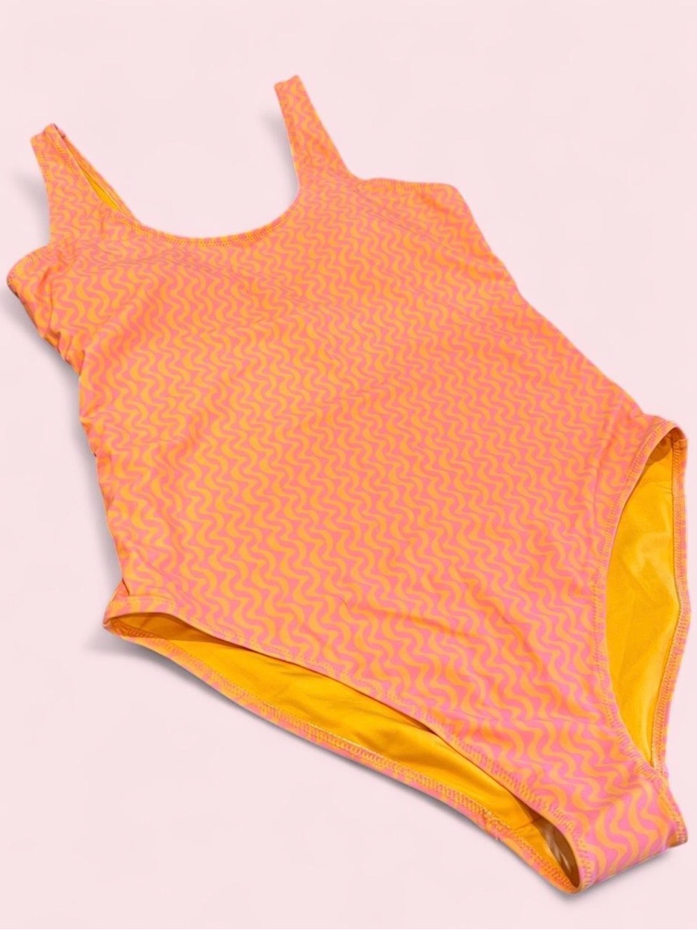 NWT Old Navy Pink Orange One Piece Swimsuit L